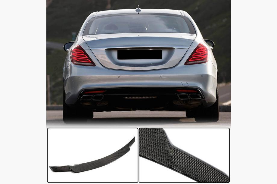 Mercedes S-class W222 2013-2022 Spoiler V2 (Carbon) Image