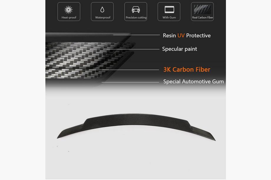 Mercedes S-class W222 2013-2022 Spoiler V2 (Carbon) Photo 4