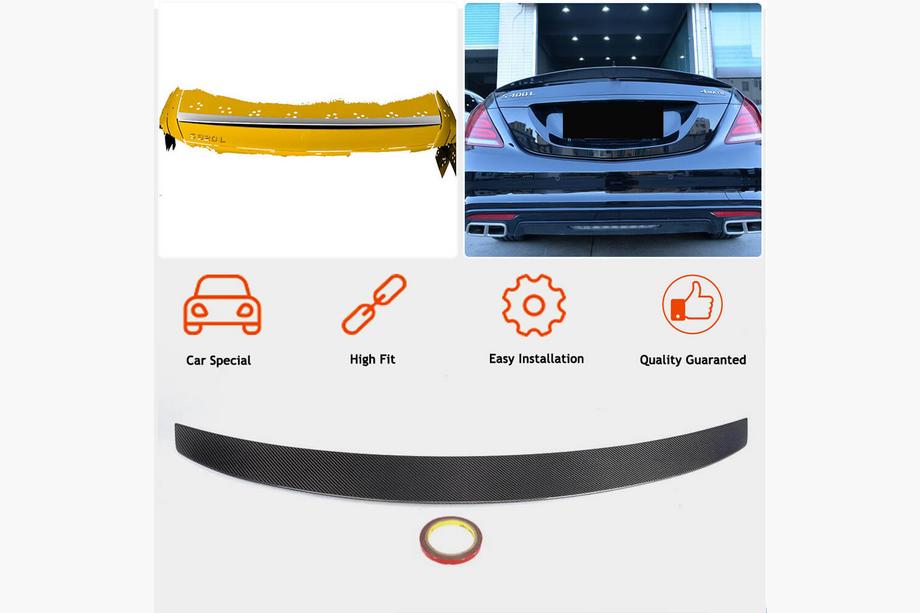 Mercedes S-class W222 2013-2022 Spoiler V4 (Carbon) Photo 2