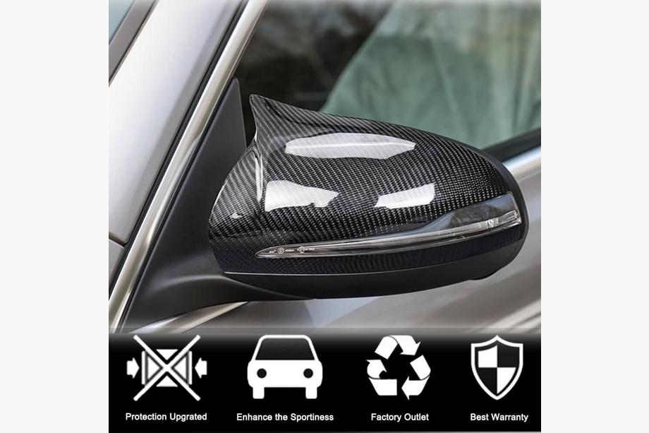 Mercedes S-class W222 2013-2022 Mirror Covers V3 (2014-2017, Carbon) Photo 2