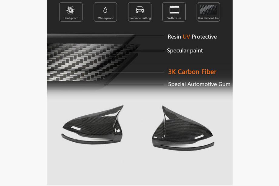 Mercedes S-class W222 2013-2022 Mirror Covers V3 (2014-2017, Carbon) Photo 5