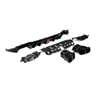 Rear Bumper Diffuser with Tips V1 (for AMG/AMG-Line 2016-2019, Carbon) photo 2
