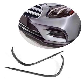 Front bumper extensions V2 (for E43 AMG 2016-2019, Carbon) photo 1