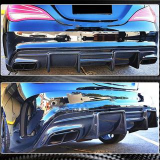 Rear Bumper Diffuser V1 for AMG-Line / CLA45 AMG, Carbon photo 4