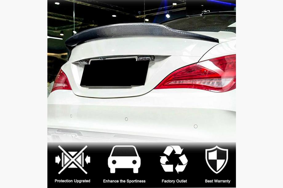 Mercedes CLA C117 2013-2019 Spoiler V9 (SD, Carbon) Photo 2