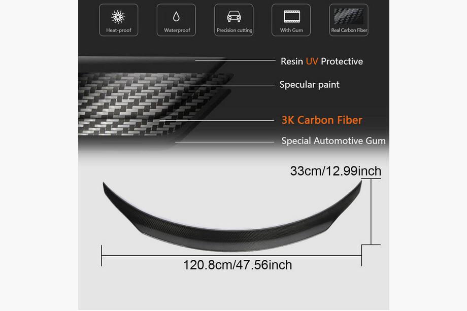 Mercedes CLA C117 2013-2019 Spoiler V9 (SD, Carbon) Photo 5