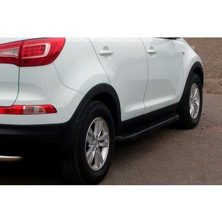 Side Steps Allmond Black (2 pcs, aluminum) Kia Sportage 2010-2015 photo 1