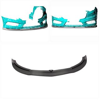 Front Bumper Lip V1 for AMG-Line / A45 AMG HB 2013-2015, Carbon photo 2