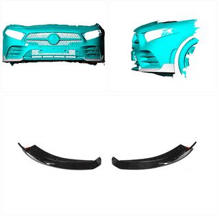 Front Bumper Flap Covers (for AMG-Line 2018-2021, Carbon) photo 2