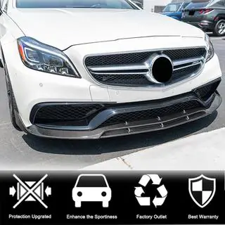 Front Bumper Lip V1 Add-on (for CLS63 AMG SD 2015-2018, Carbon) photo 4