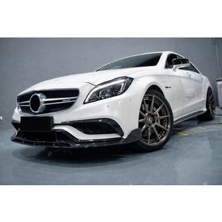 Front Bumper Lip V2 Add-on (for CLS63 AMG SD 2015-2018, Carbon)