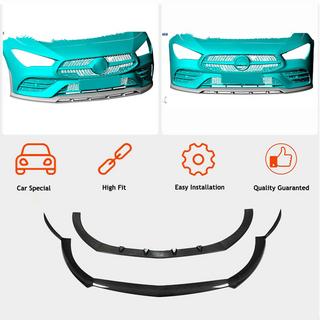 Front Bumper Lip Spoiler (for AMG-Line / CLA35 AMG SD 2019-2022, Carbon) photo 2
