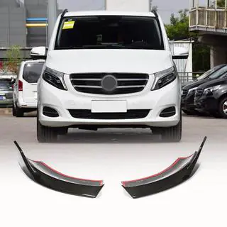 Front Bumper Flap Covers (for V Class 2014-2019, Carbon) photo 1