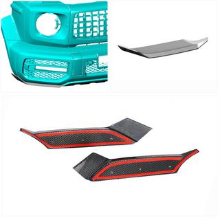 Front Bumper Flap Covers for G63 AMG 2019-2021 Carbon photo 2