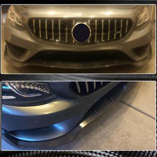 Front Bumper Lip V2 for AMG-Line 2015-2018 Carbon photo 4
