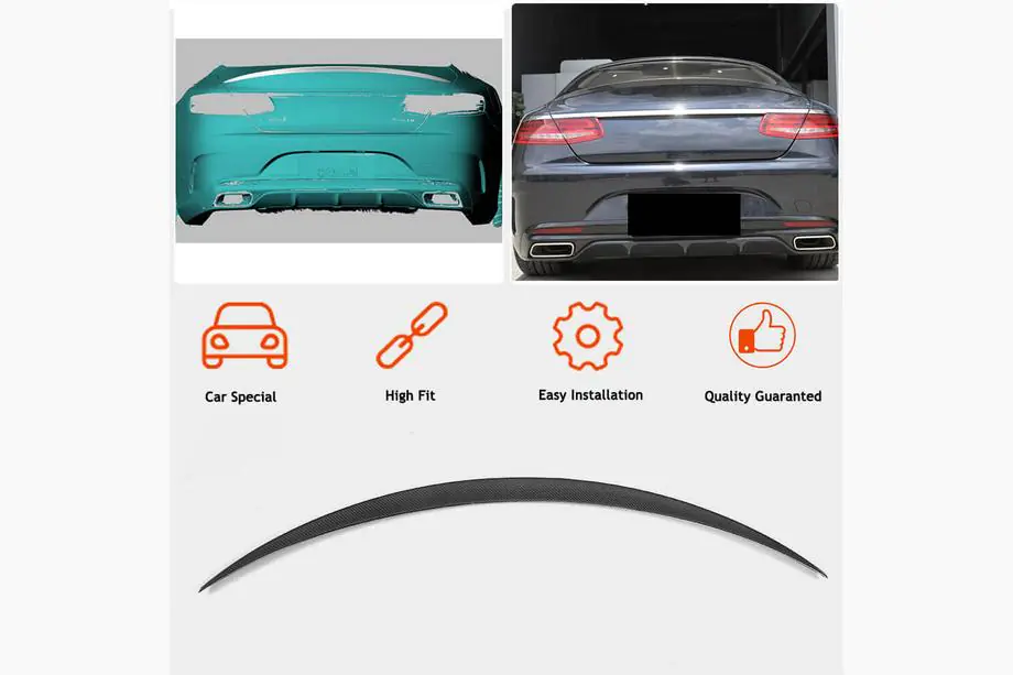Mercedes S-class C217 Coupe 2014-2020 Spoiler V1 (Coupe, Carbon) Photo 2