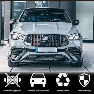 Front bumper lip (for GLE53/AMG-Line 2019-2023, Carbon) photo 2