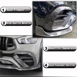 Front bumper lip (for GLE53/AMG-Line 2019-2023, Carbon) photo 3