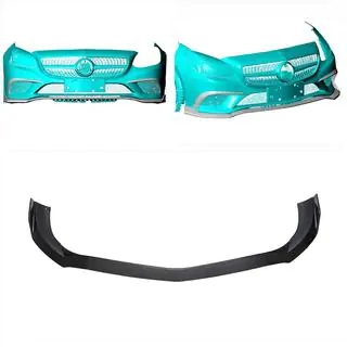 Front Bumper Lip Spoiler (for Base 2016-2020, Carbon) photo 2