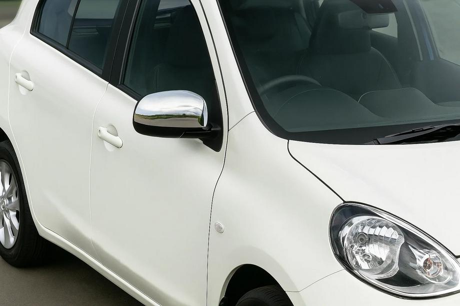 Nissan Micra K13 2011-2016 Mirror Covers (2 pcs, Stainless Steel) Image