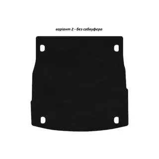 Trunk Mat Textile Premium V-2 (without subwoofer, Black)