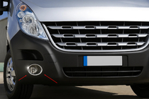 Nissan NV400 2010-2024 Fog light covers (2 pcs, stainless steel) photo 1