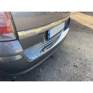 Rear Bumper Protector OmsaLine Gloss (SW, Stainless Steel) Opel Astra H 2004-2013 photo 3