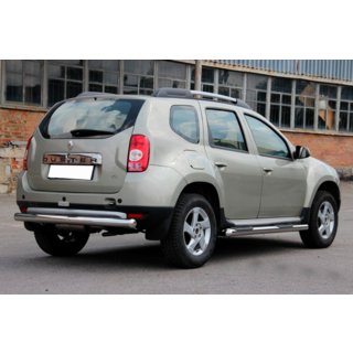 Rear bar straight (stainless steel) Dacia Duster 2008-2018 photo 4