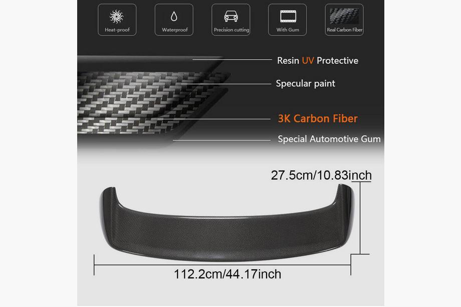 Volkswagen Golf 6 2008-2014 Spoiler V1 (for Base HB 2010-2013, Carbon) Photo 5