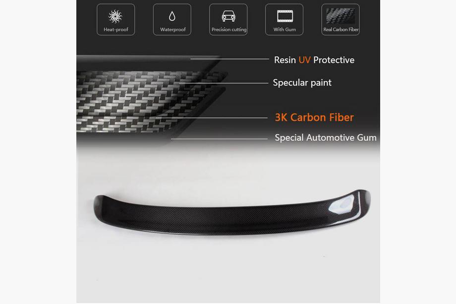 Volkswagen Golf 6 2008-2014 Spoiler V2 (for Base HB 2010-2013, Carbon) Photo 6