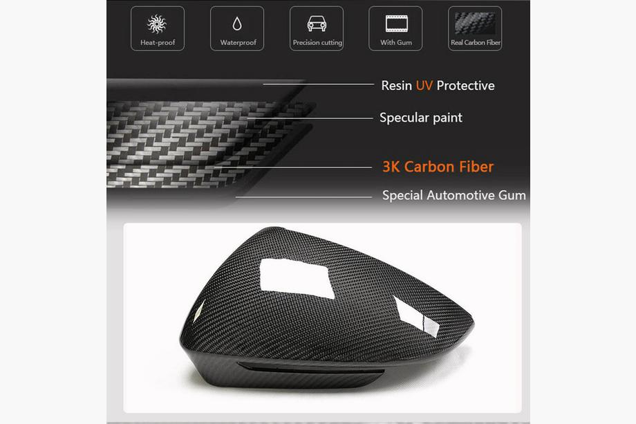 Volkswagen ID.4 2020- Mirror Covers (Carbon) Photo 2