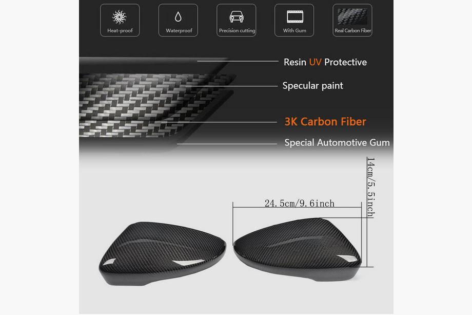 Volkswagen Jetta 2011-2018 Carbon Mirror Covers Photo 6