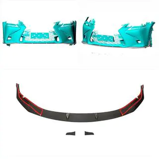 Front Bumper Lip Spoiler (for GS F 2015-2020, Carbon) photo 2