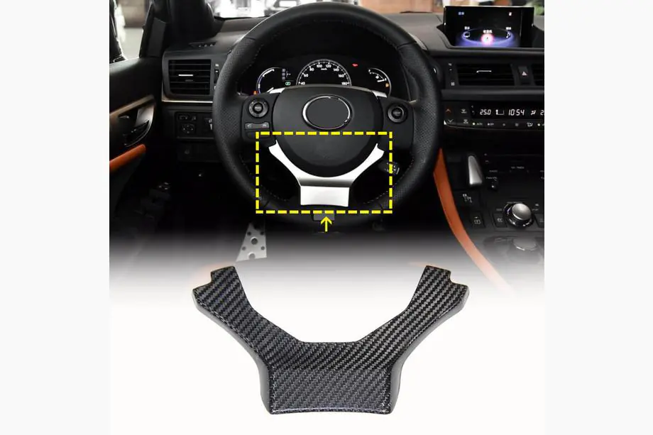 Lexus CT200H 2011-2022 Steering Wheel Cover Carbon Image