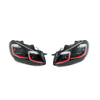 Front headlights Golf 7 Style Red (without control units, 2 pcs) Volkswagen Golf 6 2008-2014 photo 1