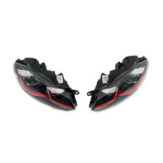 Front headlights Golf 7 Style Red (without control units, 2 pcs) Volkswagen Golf 6 2008-2014 photo 3