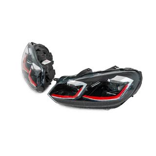 Front headlights Golf 7 Style Red (without control units, 2 pcs) Volkswagen Golf 6 2008-2014 photo 4