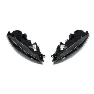 Front Headlights Golf 7 Style Black (2 pcs) Volkswagen Golf 6 2008-2014 photo 3