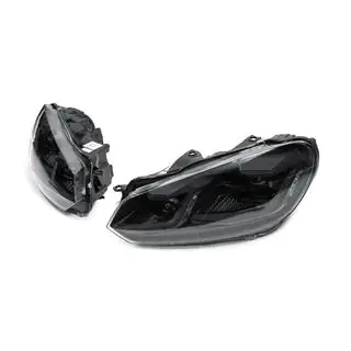 Front Headlights Golf 7 Style Black (2 pcs) Volkswagen Golf 6 2008-2014 photo 2