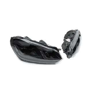 Front Headlights Golf 7 Style Black (2 pcs) Volkswagen Golf 6 2008-2014 photo 4