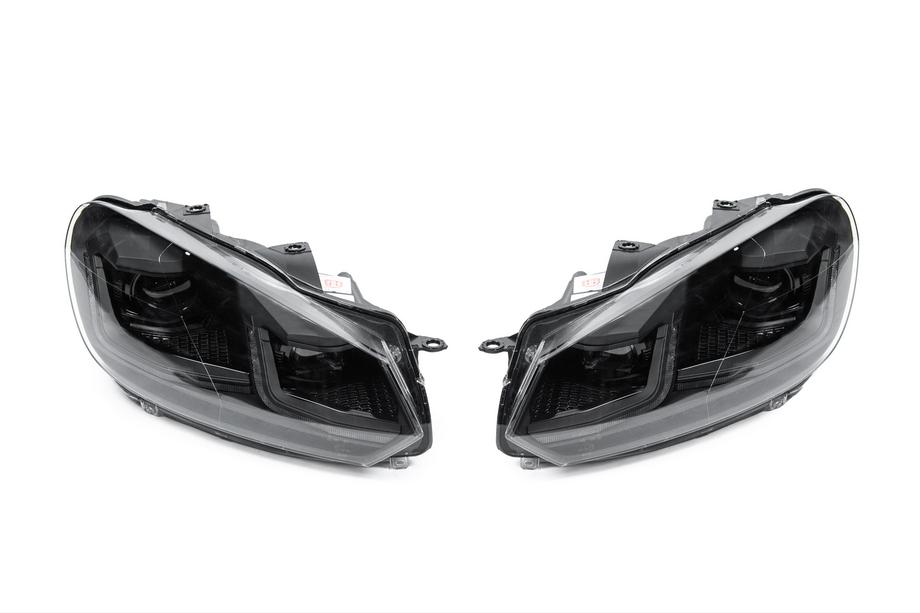 Volkswagen Golf 6 2008-2014 Front Headlights Golf 7 Style Black (2 pcs) Image