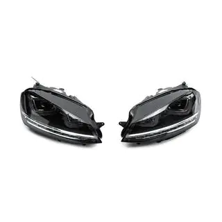 Front Headlights (2012-2017, sequential turn signal, 2 pcs) Volkswagen Golf 7/E-Golf 2012-2020 photo 2