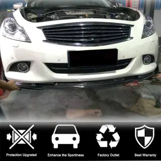Front Bumper Lip Spoiler (for G37 SD 2009-2013, Carbon) photo 2
