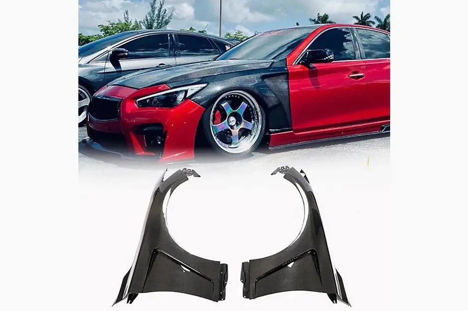 Infiniti Q50/Q60 2013-2024 Fenders (for Q50 2014-2020, Carbon) Photo 2
