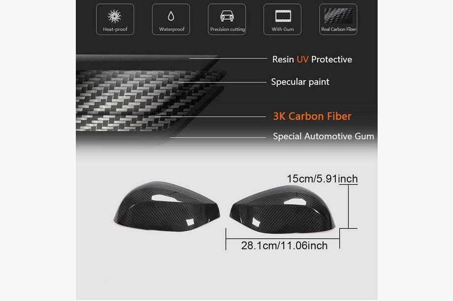 Infiniti Q50/Q60 2013-2024 Mirror Covers V2 (Carbon) Photo 7