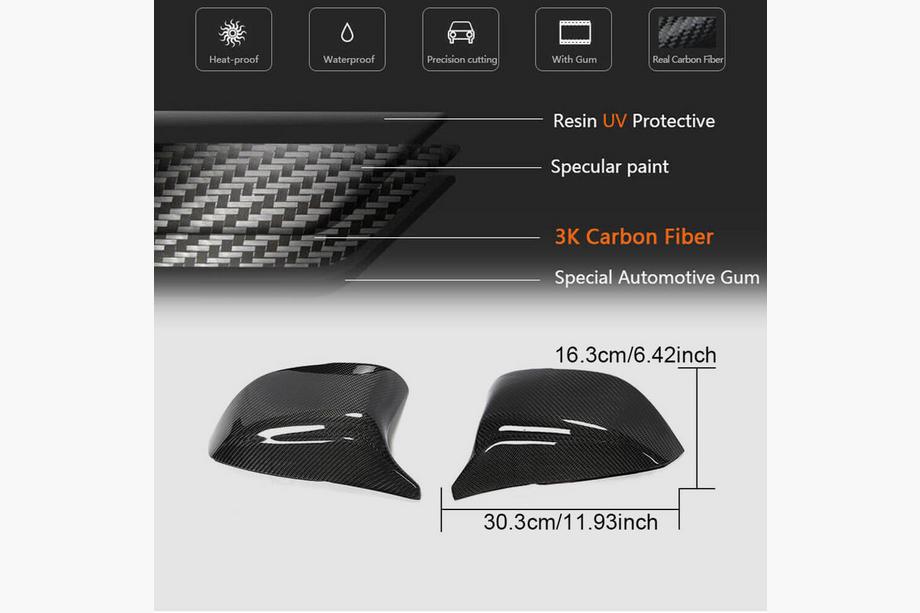 Infiniti Q50/Q60 2013-2024 Mirror Covers V2 (Carbon) Photo 6