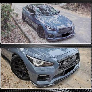 Front Bumper Lip V1 for Q50 Sport 2014-2017 Carbon Infiniti Q50/Q60 2013-2024 photo 4