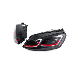 Front Headlights Red FullLed (2012-2017, 2 pcs) Volkswagen Golf 7/E-Golf 2012-2020 photo 4