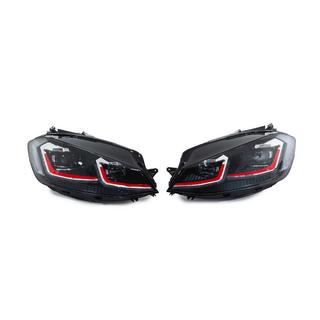 Front Headlights Red (2017-2020, 2 pcs) Volkswagen Golf 7/E-Golf 2012-2020 photo 1