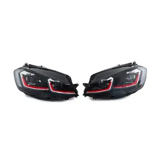 Front Headlights Red (2017-2020, 2 pcs) Volkswagen Golf 7/E-Golf 2012-2020 photo 1